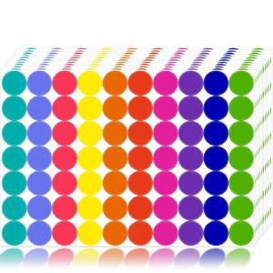 lot 20063 image: 1400 PCS Colored Dot Stickers Round Color Coding Labels Classroom Must Haves, Circle Dots Labels Price Stickers Polka Circle Dot Stickers Label Stickers for Kids Office, Classroom Decor, Papers Etc