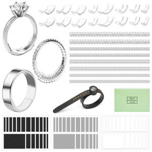 lot 20064 image: SAFEINA 83 Pcs Ring Sizers for Loose Rings, 3 in 1 Clear Ring Guards, Spiral Ring Adjusters and Adhesive Pads, Ring Size Adjuster Kit with Spacers and Tighteners for Men Women