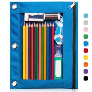 lot 20065 image: Forvencer Pencil Pouch for 3 Ring Binder, Clear Window Pencil Case Binder