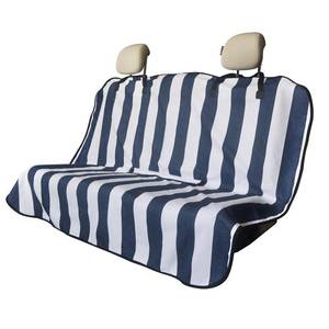 lot 20095 image: Sweat Towel Car Seat Cover Protector Front Seats for Gym Workout, Running, Swimming, Beach and Hiking, Waterproof Universal Seat Cover for Car, Trucks, Van & SUV (1, WhiteBlue Stripe, Rear Seat)