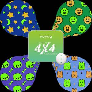 lot 20104 image: Glow-in-The-Dark KOVOQ Dexcom G7 Stelo Over Patches for Kids (Glow Skull)