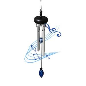 lot 20112 image: QIPAN Small Wind Chimes for Outside,Mini Wind Chimes for Indoor,with Wind Catcher, Suitable as A Gift,Christmas Windchimes Indoors Gifts for Unisex (Black)