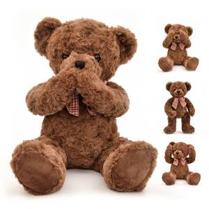 lot 20113 image: suepcuddly 20 Posed Teddy Bear Stuffed Animal Cute Plush Toy for Girl Kids (Dark Brown)