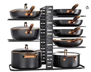 lot 1588 image: Expandable pots and pans organizer White - Stock photo may differ from actual product images