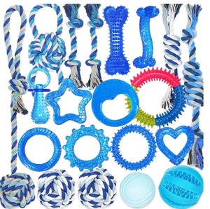 lot 7869 image: 7pk Pack Puppy Teething Chew Toys for Small Dogs, Bulk Dog Toys for Puppies - ONLY SEVEN stock images my differ from actual product images