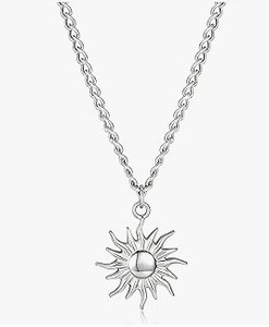 lot 14248 image: Silver sun necklace - Stock images differ from actual product images