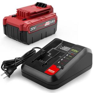 lot 1666 image: 6.0Ah 20volt Replacement for Porter Cable 20V Battery and Charger Combo Compatible with Porter Cable 20V Lithium Battery PCC685L PCC680L PCC681L PCC682L PCC685LP