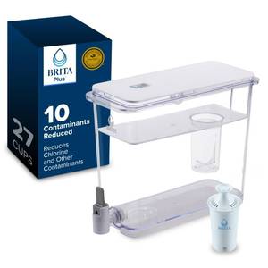 lot 1680 image: Brita X-Large 27 Cup Water Pitcher Dispenser, Includes 1 Filter, White