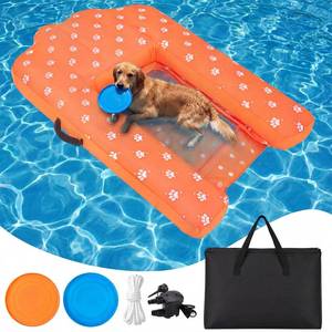lot 1695 image: Halloscume Dog Inflatable Water Ramp for Pool Dock Lake, Foldable, 220 Lbs