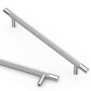 lot 1707 image: Asidrama 10 Pack 10 Inch(254mm) Brushed Satin Nickel Knurled Kitchen Cabinet Handles, Cabinet Pulls Kitchen Cabinet Hardware for Cupboard Drawer Pulls
