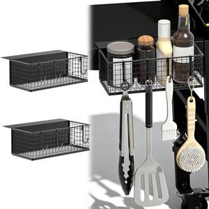 lot 1718 image: Sirozi 2PACK Magnetic Grill Caddy for Grills, Space Saving Outdoor Griddle Accessories Organizer, BBQ Storage Box for Weber Grill, Traeger Smoker, and Blackstone Griddle