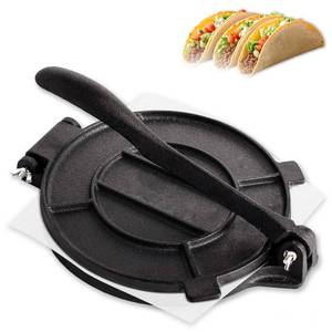 lot 1745 image: NSIRONS Cast Iron Tortilla Press 12 inch, Heavy Duty Tortilla Pataconera