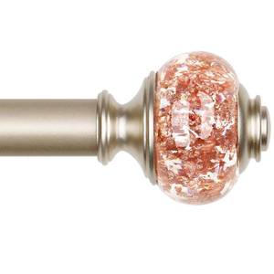 lot 1746 image: USFOOK Curtain Rods 32 to 58 Inch, Decorative Drapery Rod, Rose Gold