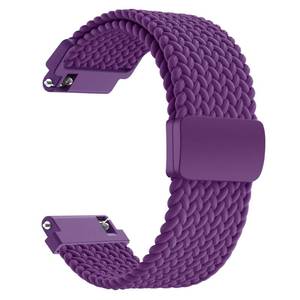 lot 2226 image: Braceleter Braided Stretchy Band Compatible with Samsung Galaxy Watch 3 45mmGalaxy Watch 46mmGear S3 FrontierVenu 32Vivoactive 4Forerunner 570(47mm), 22mm Elastic Nylon Sport Strap for Men Women (Purple, 22mm)