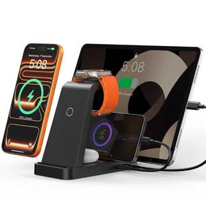 lot 2284 image: Wireless Charger for iPhone - 5 in 1 Charging Station for Multiple Devices Apple Fast Wireless Charging Stand Dock for iPhone 17 16e 16 15 14 13 12 Pro Max Apple Watch Airpods