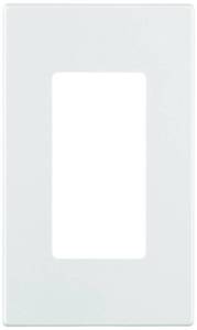 lot 2292 image: Leviton 1-Gang Decora Plus Screwless Wall Plate, 80301-SW, White