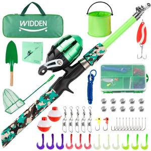 lot 2300 image: WIDDEN Kids Fishing Pole, Portable Telescopic Kids Fishing Poles for Boys and Girls, Fishing Rod and Reel Combo Kit with Tackle Box, and Fishing Net, Best Fishing Pole for Toddler Youth