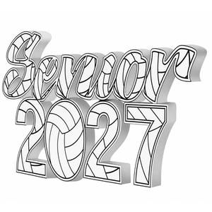 lot 2301 image: Yaomiao Volleyball 2026 Senior Night Decorations Volleyball Props Grad Sign Senior School Table Centerpieces for Party Supplies Class of 2026 Decorations Sports Player Team Party