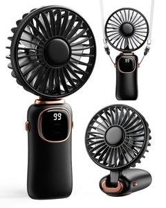 lot 2307 image: coldSky Portable Handheld Fan, 4000mAh Rechargeable Personal Fan - Black