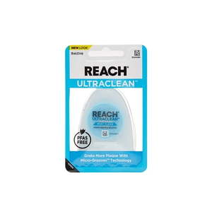 lot 2309 image: Reach Ultraclean Waxed Dental Floss  Shred-Resistant  and Textured Floss for Oral Care  Mint-Flavored  30 yds