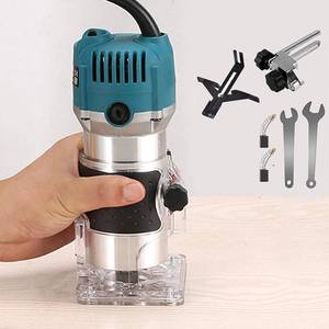 lot 2322 image: AKYPACH Router Tool, Wood Router Trimmer Power Electric Hand Trim Palm Woodworking cortadora de madera router para madera Laminate Milling Engraving Joiner Tool for Slotting Carving 800W 30000RMIN