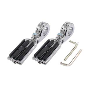 lot 2376 image: ApplianPar Chromed Highway Pegs Foot Pegs Mounting Bracket for Tri Glide Sportster Electra Road Street Glide Motorcycle 1.25 Inch Engine Guard Silver Set of 2
