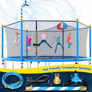 lot 2381 image: Vantic Trampoline Sprinkler, Net Friendly Water Sprinkler for Kids, 360° Rotating Sprinkler for Trampoline, 5 Minutes Quick Setup Trampoline Accessories (Blue)