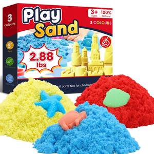 lot 2387 image: FURWEY Play Sand,2.88lbs 3-Color Sensory Sand,Kids Shaping Sculpting