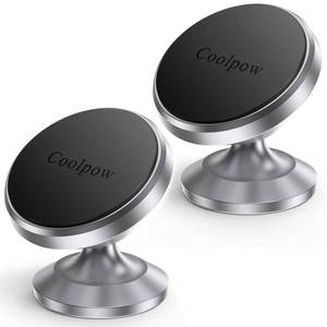lot 2389 image: Coolpow 2 Packs Magnetic Phone Holder for Car Strong Magnet  Phone Holders for Your Car Phone Holder Mount 4 Metal Plate  Universal Car Accessories for Women Men for iPhone Samsung Speakerphones