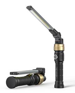 lot 2402 image: HOTLIGH Rechaegeable Work Light, 5000mAh Magnetic Flashlight with 360° Rotate Foldable Design, 1200 Lumens Led Work Light, Mechanic Light for Car RepairingEmergency,Fathers Day Dad Gifts