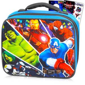 lot 2409 image: Avengers Lunch Box for Boys Bundle wInsulated Lunch Bag  More