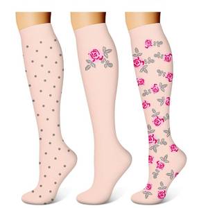 lot 2410 image: WITHYOU 3 Pairs Compression Socks for Women and Men 15-20 mmHg,Best Support for Nurses Running Hiking