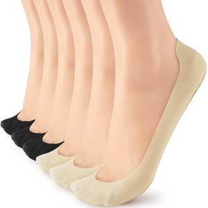 lot 2411 image: WISVOOO No Show Socks Womens Liner Ultra Low Cut Non Slip Socks for Flats