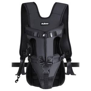 lot 2430 image: PetBonus Pet Front Dog Carrier Backpacks, Adjustable Pet Backpack, Legs Out Easy-fit Puppy Chest Carrier for Medium Small Dogs, Hands Free for Hiking, Cycling (Black, M)