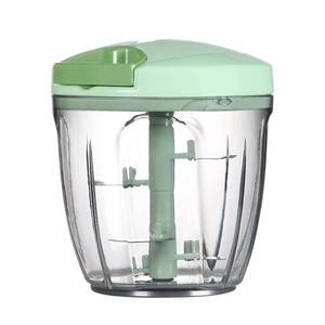 lot 2434 image: Ourokhome Manual Food Processor Vegetable Chopper, Portable Hand Pull String Garlic Mincer Onion Cutter for Veggies, Ginger, Fruits, Nuts, Herbs, etc., 900ml, Green
