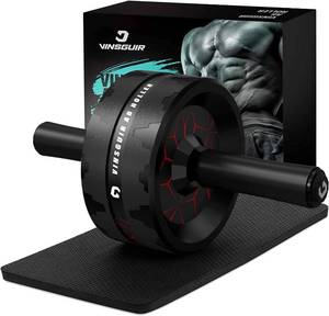 lot 3637 image: Vinsguir Ab Roller Wheel, Abs Workout Equipment for Abdominal and Core Strength Training, Exercise Wheels for Home Gym, Fitness Equipment for Core Workout with Knee Pad Accessories