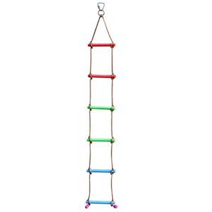 lot 3651 image: Rainbow Craft 6.6FT Ninja Rope Ladder, PP Material, Kids Obstacle Course