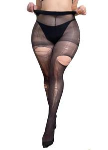 lot 4038 image: Kimfeng Thigh High Stockings for Women Plus Size Sheer Thigh High Stockings Lace Trim Garter Belt Suspender Sexy Pantyhose