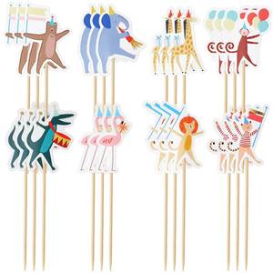 lot 4459 image: Amazingspark 24 Pcs Animal Parade Cupcake Toppers for Safari Zoo Party