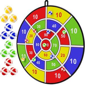 lot 4499 image: 29in Large Dart Board for Kids, BooTaa Kids Dart Board with 12 Sticky Balls, Boys Toys, IndoorSport Outdoor Fun Party Play Game Toys, Birthday Gifts for 3 4 5 6 7 8 9 10 11 12 Year Old Boys Girls