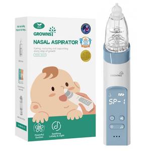 lot 4504 image: GROWNSY Electric Nasal Aspirator for Baby, Nose Sucker with 3 Tips, Blue