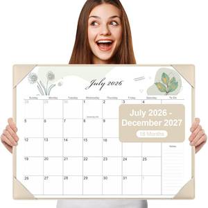 lot 5344 image: Desk Calendar 2026-2027 with Desktop Mat,22x17ftft Large Desktop Pad Calendar