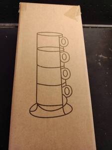 lot 5356 image: Stackable Mug Set with Handles 4-Piece
