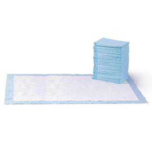 lot 5364 image: Amazon Basics Leak-Proof Dog and Puppy Potty Training Pee Pads with Quick-Dry 5-Layer Surface, Standard Absorbency, Giant Size, 27.5 x 44 Inch, Blue and White, 40-Pack