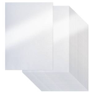 lot 5375 image: 120 Sheets White Shimmer Cardstock Paper 92Ib Pearlescent Paper 8.5x11IN