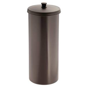 lot 5387 image: iDesign Freestanding Bathroom Toilet Paper Storage Holder with Lid Bronze