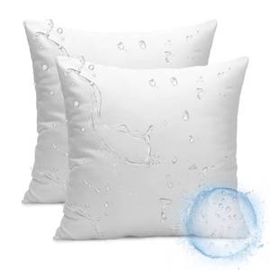 lot 5419 image: Ashler Outdoor Pillow Inserts, 18x18 Waterproof Throw Pillows Pack of 2