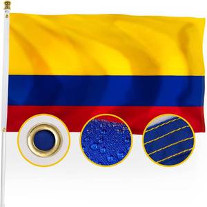 lot 6177 image: XIFAN Premium Colombia Flag 3x5 ft Outdoor, Large Double Sided Heavy Duty 210D Nylon Colombian Country Flag, Longest Lasting Decoration with Brass Grommets, Bandera de Colombia