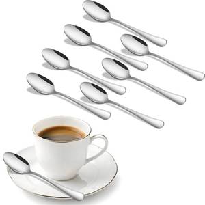 lot 6184 image: Small Teaspoon,5.5 Inches Stainless Steel Tea Spoons Set Of 8,Espresso Spoon,Durable Dishwasher Safe Small Coffee Spoons,Mini Demitasse Spoon For Dessert