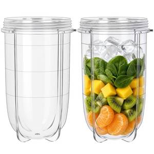 lot 6191 image: QUIENKITCH 2 Pack 16oz Replacement Cups for Magic Bullet 250W Blender